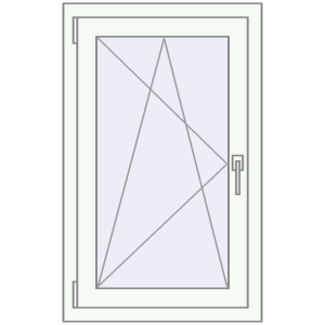 Buy Tilt-and-Turn 590x1000 mm KORSA ENERGY-SAVING (SYNEGO MD) RAL 9016 Traffic white two-sided