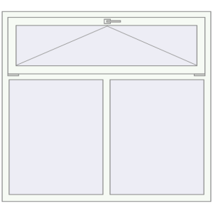 Tilt-and-Turn 1500x1365 mm KORSA STANDARD (Euro 70) RAL 9016 Traffic white two-sided. View from inside Buy Tilt-and-Turn 1500x1365 mm KORSA STANDARD (Euro 70) RAL 9016 Traffic white two-sided
