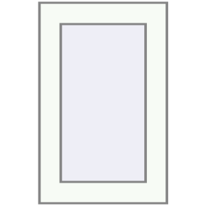 Buy Tilt-and-Turn 325x500 mm KORSA BASE (Euro-Design 60) RAL 9016 Traffic white two-sided