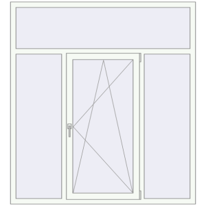 Buy Tilt-and-Turn 1685x1840 mm KORSA BRILLANT RAL 9016 Traffic white two-sided