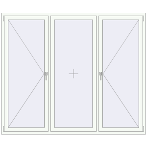 Tilt-and-Turn 2140x1800 mm KORSA Altest Pony 375 RAL 9016 Traffic white two-sided. View from inside Buy Tilt-and-Turn 2140x1800 mm KORSA Altest Pony 375 RAL 9016 Traffic white two-sided