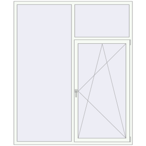 Buy Tilt-and-Turn 1840x2225 mm KORSA STANDARD (Euro 70) RAL 9016 Traffic white two-sided