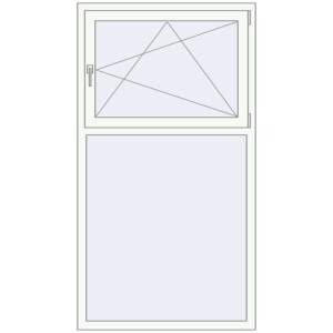 Tilt-and-Turn 1005x1845 mm KORSA STANDARD (Euro 70) RAL 9016 Traffic white two-sided. View from inside Buy Tilt-and-Turn 1005x1845 mm KORSA STANDARD (Euro 70) RAL 9016 Traffic white two-sided