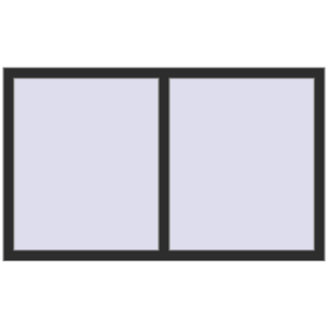 Buy Tilt-and-Turn 1524x914 mm KORSA ENERGY-SAVING (SYNEGO MD) BLACK_STRUCTURAL two-sided