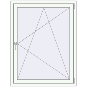 Buy Tilt-and-Turn 1000x1300 mm KORSA STANDARD (Euro 70) RAL 9016 Traffic white two-sided