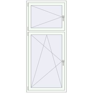 Tilt-and-Turn 890x2030 mm KORSA ENERGY-SAVING (SYNEGO MD) RAL 9016 Traffic white two-sided. View from inside Buy Tilt-and-Turn 890x2030 mm KORSA ENERGY-SAVING (SYNEGO MD) RAL 9016 Traffic white two-sided