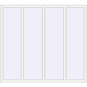 Buy Tilt-and-Turn 2000x1800 mm KORSA BASE (Euro-Design 60) RAL 9016 Traffic white two-sided