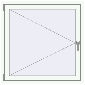Buy Tilt-and-Turn 1000x1000 mm KORSA STANDARD (Euro 70) RAL 9016 Traffic white two-sided