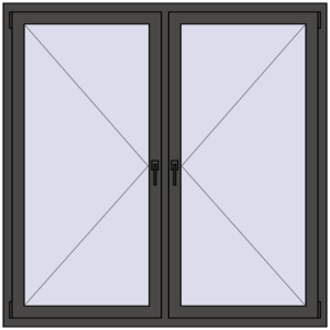 Buy Tilt-and-Turn 1550x1550 mm KORSA BRILLANT BASALT_GREY two-sided