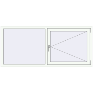 Buy Tilt-and-Turn 1800x800 mm KORSA BRILLANT RAL 9016 Traffic white two-sided