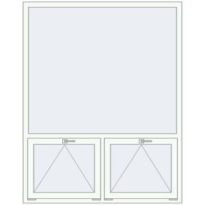 Tilt-and-Turn 1500x1900 mm KORSA BRILLANT RAL 9016 Traffic white two-sided. View from inside Buy Tilt-and-Turn 1500x1900 mm KORSA BRILLANT RAL 9016 Traffic white two-sided