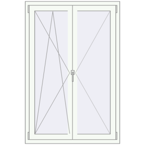 Buy Tilt-and-Turn 1000x1500 mm KORSA BRILLANT RAL 9016 Traffic white two-sided