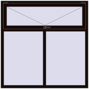 Buy Tilt-and-Turn 1500x1500 mm KORSA BRILLANT BLACK_BROWN two-sided