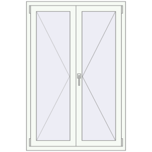Buy Tilt-and-Turn 1000x1500 mm KORSA STANDARD-RENOVATION (Euro 70) RAL 9016 Traffic white two-sided
