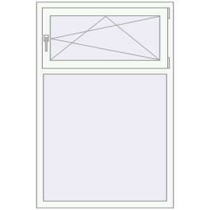 Buy Tilt-and-Turn 1000x1500 mm KORSA BASE (Euro-Design 60) RAL 9016 Traffic white two-sided