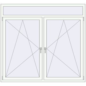 Buy Tilt-and-Turn 1800x1660 mm KORSA BRILLANT RAL 9016 Traffic white two-sided