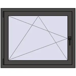 Buy Tilt-and-Turn 1000x800 mm KORSA STANDARD (Euro 70) BASALT_GREY two-sided