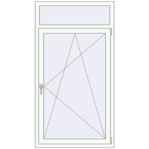 Tilt-and-Turn 930x1720 mm KORSA STANDARD (Euro 70) RAL 9016 Traffic white two-sided. View from inside Buy Tilt-and-Turn 930x1720 mm KORSA STANDARD (Euro 70) RAL 9016 Traffic white two-sided