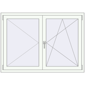Buy Tilt-and-Turn 1400x1000 mm KORSA ENERGY-SAVING (SYNEGO MD) RAL 9016 Traffic white two-sided
