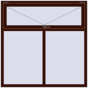 Buy Tilt-and-Turn 1500x1500 mm KORSA BRILLANT BLACK_CHERRY two-sided