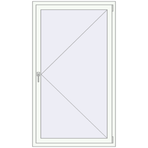 Tilt-and-Turn 1028x1841 mm KORSA ENERGY-SAVING (SYNEGO MD) RAL 9016 Traffic white two-sided. View from inside Buy Tilt-and-Turn 1028x1841 mm KORSA ENERGY-SAVING (SYNEGO MD) RAL 9016 Traffic white two-sided