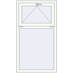 Buy Tilt-and-Turn 760x1355 mm KORSA BASE (Euro-Design 60) RAL 9016 Traffic white two-sided