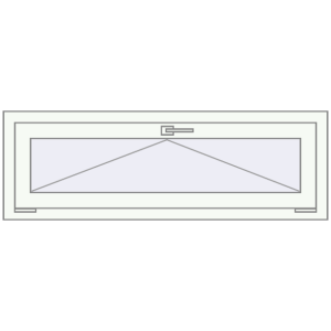 Tilt-and-Turn 1150x350 mm KORSA Altest Pony 375 RAL 9016 Traffic white two-sided. View from inside Buy Tilt-and-Turn 1150x350 mm KORSA Altest Pony 375 RAL 9016 Traffic white two-sided