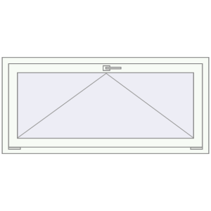 Tilt-and-Turn 1355x630 mm KORSA STANDARD (Euro 70) RAL 9016 Traffic white two-sided. View from inside Buy Tilt-and-Turn 1355x630 mm KORSA STANDARD (Euro 70) RAL 9016 Traffic white two-sided