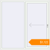 Pricing Sliding patio doors 1800x1800 mm Patio Door (Euro 60) RAL 9016 Traffic white two-sided. Price: $1,122.39
