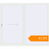 Pricing Sliding patio doors 2500x2200 mm KORSA SYNEGO SLIDE RAL 9016 Traffic white two-sided. Price: €1,375.42