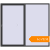 Pricing Sliding patio doors 2500x2200 mm KORSA SYNEGO SLIDE ANTHRACITE_GREY_GLATT two-sided. Price: ₴63,732.14