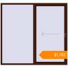 Pricing Sliding patio doors 2160x2000 mm Patio door (Brillant 70) BLACK_CHERRY two-sided. Price: $1,782.07