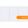 Pricing Sliding patio doors 4000x2200 mm Patio door (Brillant 70) RAL 9016 Traffic white two-sided. Price: $2,230.29