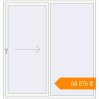 Pricing Sliding patio doors 2000x2100 mm Patio door (Synego) RAL 9016 Traffic white two-sided. Price: ₴68,876.04