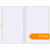 Pricing Sliding patio doors 2860x2200 mm KORSA SYNEGO SLIDE RAL 9016 Traffic white two-sided. Price: €1,405.65