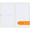 Pricing Sliding patio doors 2350x1990 mm Patio door (Brillant 70) RAL 9016 Traffic white two-sided. Price: $1,723.09