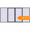 Pricing Sliding patio doors 4400x2200 mm Patio door (Brillant 70) BASALT_GREY two-sided. Price: ₴155,782.99