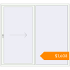Pricing Sliding patio doors 2200x2000 mm Patio door (Brillant 70) RAL 9016 Traffic white two-sided. Price: $1,608.14