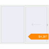 Pricing Sliding patio doors 3000x2410 mm GENEO HST RAL 9016 Traffic white two-sided. Price: $4,386.86