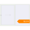 Pricing Sliding patio doors 3000x2200 mm Patio door (Brillant 70) RAL 9016 Traffic white two-sided. Price: $2,012.63