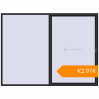 Pricing Sliding patio doors 3000x2245 mm GENEO HST BLACK_ULTI-MATT two-sided. Price: €2,974.13