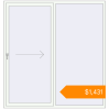 Pricing Sliding patio doors 2000x2100 mm Patio door (Synego) RAL 9016 Traffic white two-sided. Price: $1,430.96