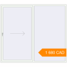 Pricing Sliding patio doors 2500x2200 mm Patio Door (Euro 60) RAL 9016 Traffic white two-sided. Price: 1 680.09 CAD
