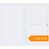 Pricing Sliding patio doors 2500x2200 mm KORSA SYNEGO SLIDE RAL 9016 Traffic white two-sided. Price: 1 335.86 EUR