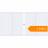 Pricing Sliding patio doors 4200x2100 mm Patio door (Brillant 70) RAL 9016 Traffic white two-sided. Price: €2,595.25