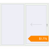 Pricing Sliding patio doors 2360x2100 mm Patio door (Brillant 70) RAL 9016 Traffic white two-sided. Price: $1,776.17