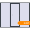Pricing Sliding patio doors 2600x2200 mm Patio door (Synego) ANTHRACITE_GREY_STRUKTURAL two-sided. Price: $2,398.51