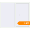Pricing Sliding patio doors 2800x2400 mm KORSA SYNEGO SLIDE BLACK_ULTI-MATT external. Price: $1,495.18