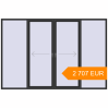 Pricing Sliding patio doors 3300x2200 mm Patio door (Brillant 70) BLACK_STRUCTURAL two-sided. Price: €2,706.62