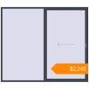 Pricing Sliding patio doors 2800x2400 mm KORSA SYNEGO SLIDE ANTHRACITE_GREY_STRUKTURAL two-sided. Price: $2,248.46